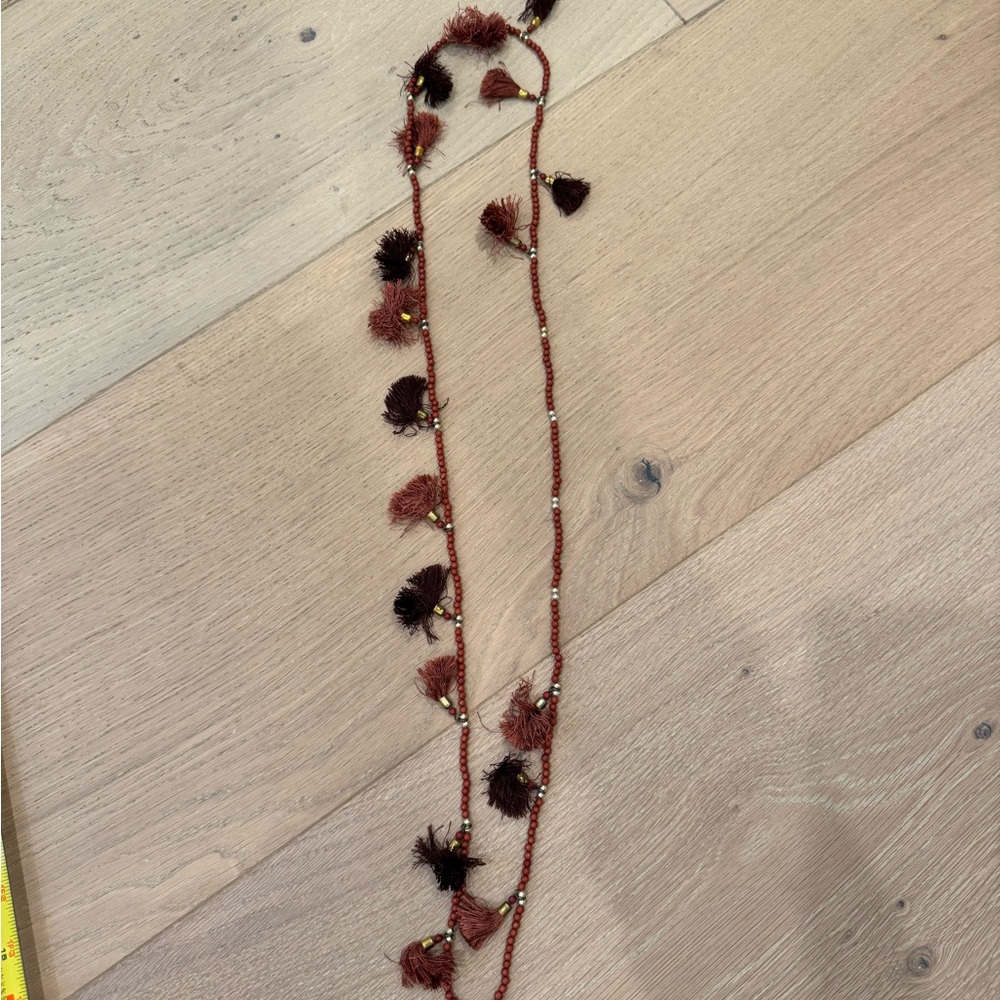 Roberta Roller Rabbit Brown Tassel Necklace